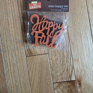 Mini Happy Fall Decorations - 4 Piece Wooden Set